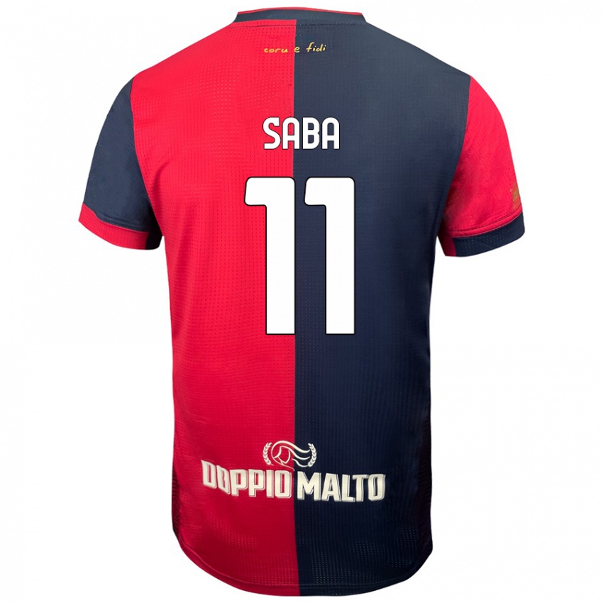 Niño Camiseta Alessio Saba #11 Rojo Azul Más Oscuro 1ª Equipación 2024/25 La Camisa