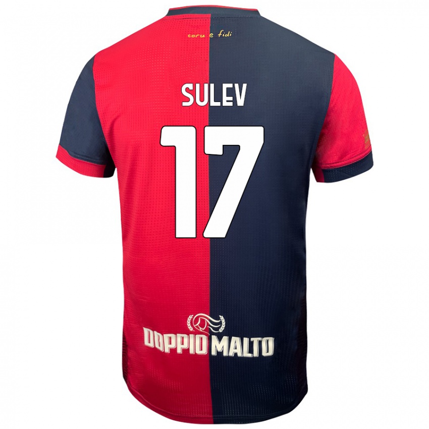 Niño Camiseta Ivan Sulev #17 Rojo Azul Más Oscuro 1ª Equipación 2024/25 La Camisa