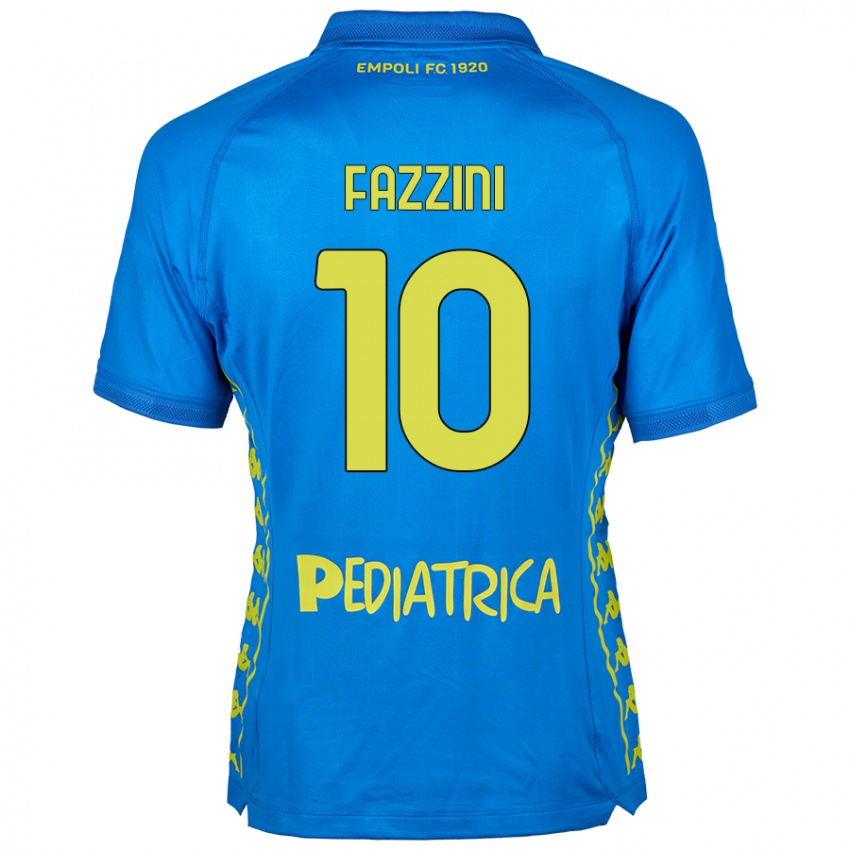 Niño Camiseta Jacopo Fazzini #10 Azul 1ª Equipación 2024/25 La Camisa