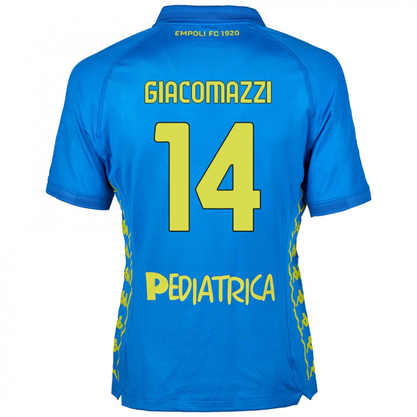 Niño Camiseta Sebastián Giacomazzi #14 Azul 1ª Equipación 2024/25 La Camisa