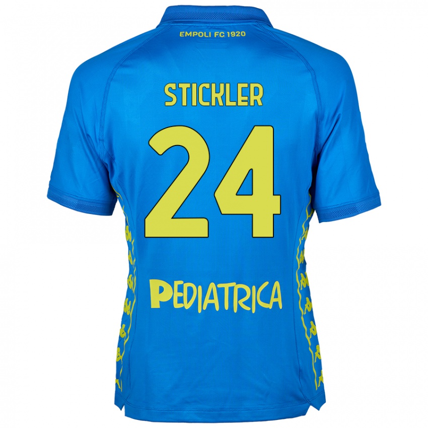 Niño Camiseta Mateo Stickler #24 Azul 1ª Equipación 2024/25 La Camisa