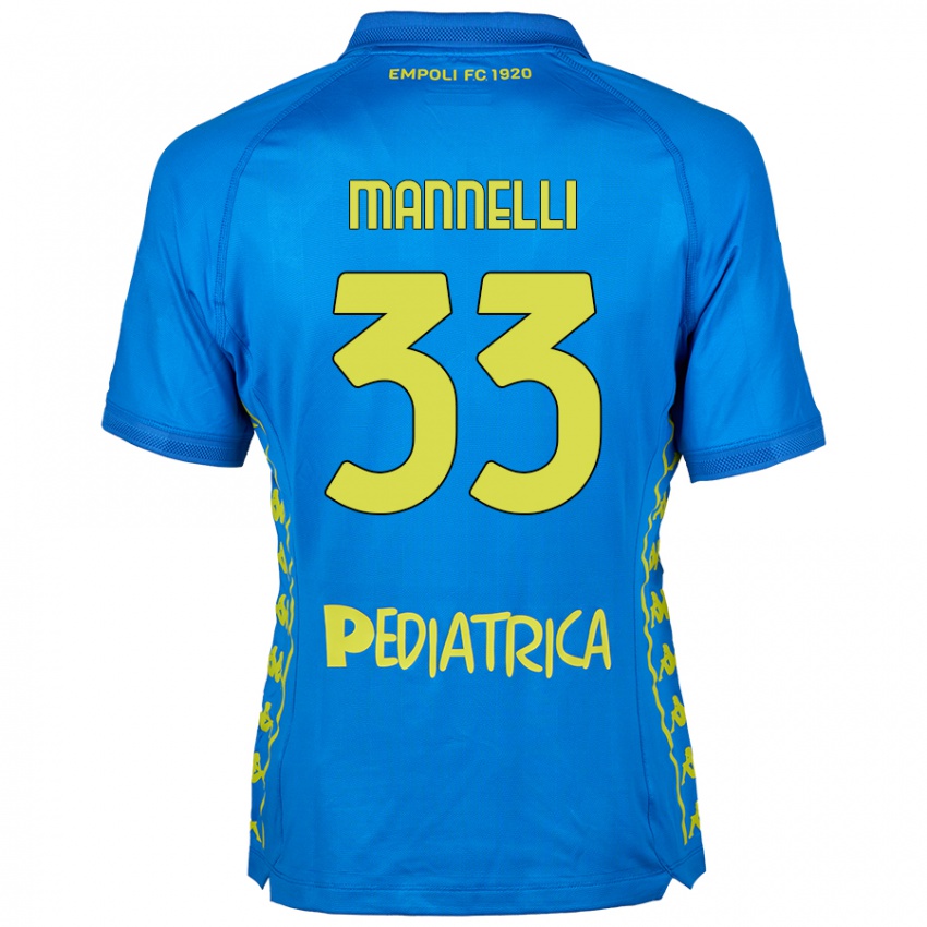 Niño Camiseta Matteo Mannelli #33 Azul 1ª Equipación 2024/25 La Camisa