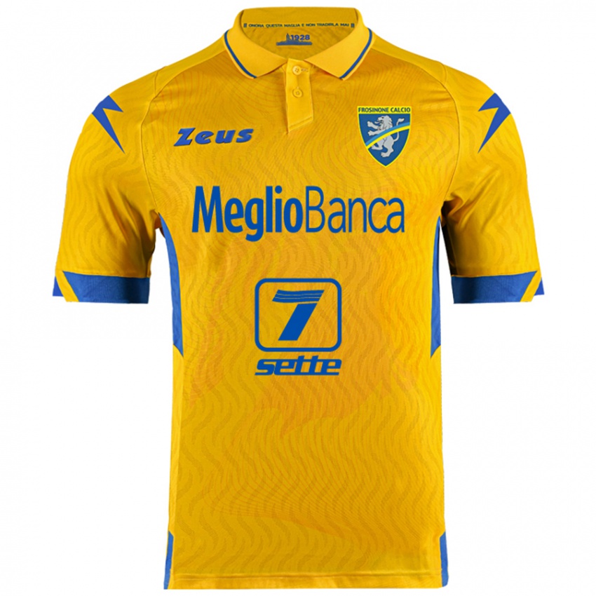 Niño Camiseta Su Nombre #0 Amarillo 1ª Equipación 2024/25 La Camisa