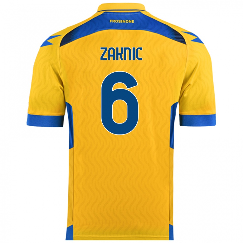 Niño Camiseta Lazar Zaknic #6 Amarillo 1ª Equipación 2024/25 La Camisa