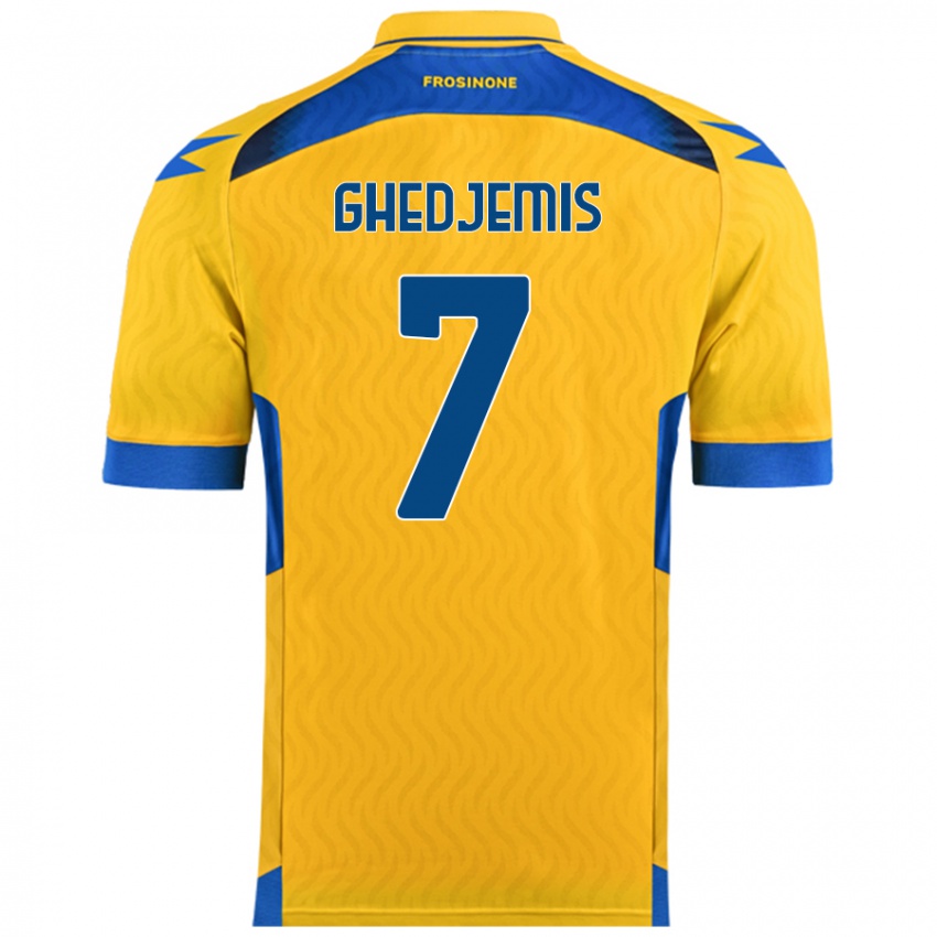 Niño Camiseta Farès Ghedjemis #7 Amarillo 1ª Equipación 2024/25 La Camisa