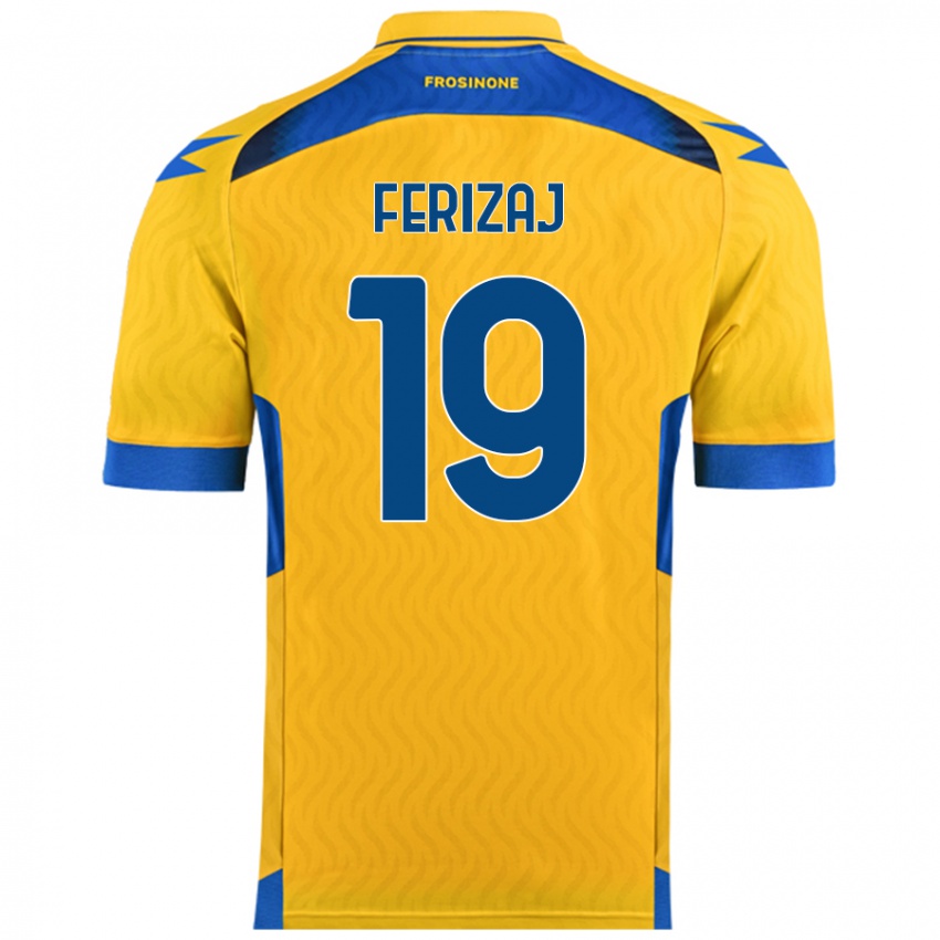 Niño Camiseta Justin Ferizaj #19 Amarillo 1ª Equipación 2024/25 La Camisa