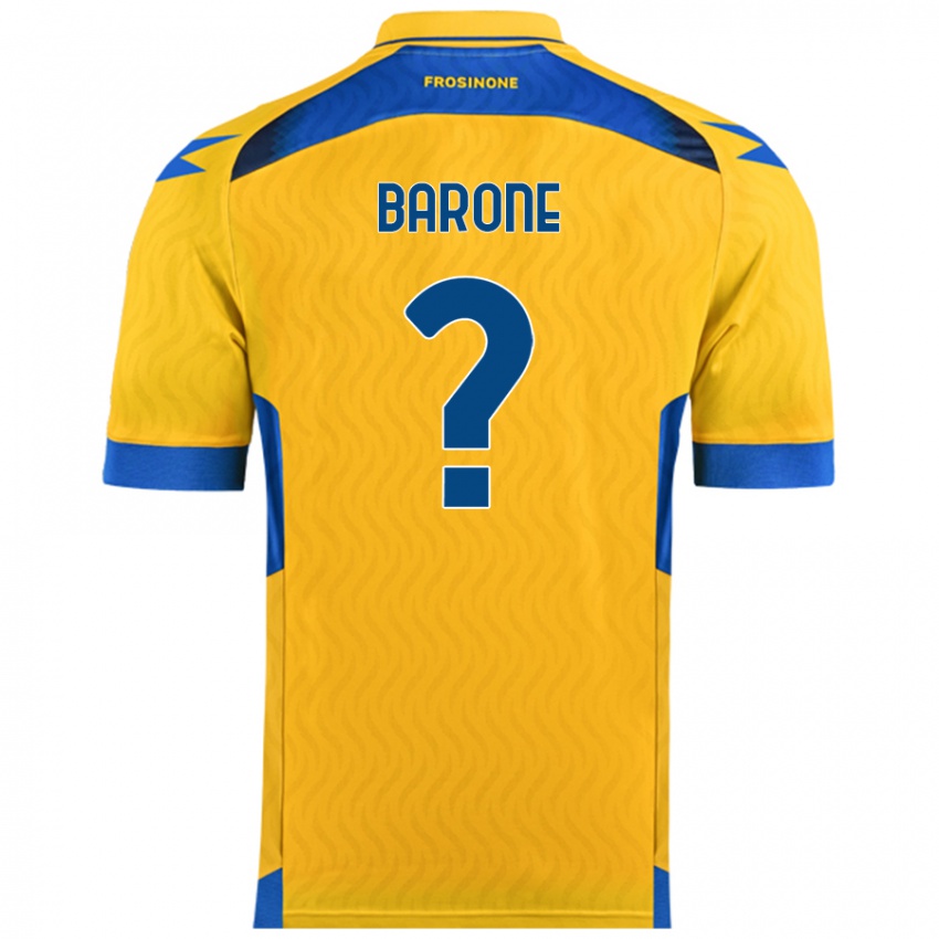 Niño Camiseta Filippo Barone #0 Amarillo 1ª Equipación 2024/25 La Camisa