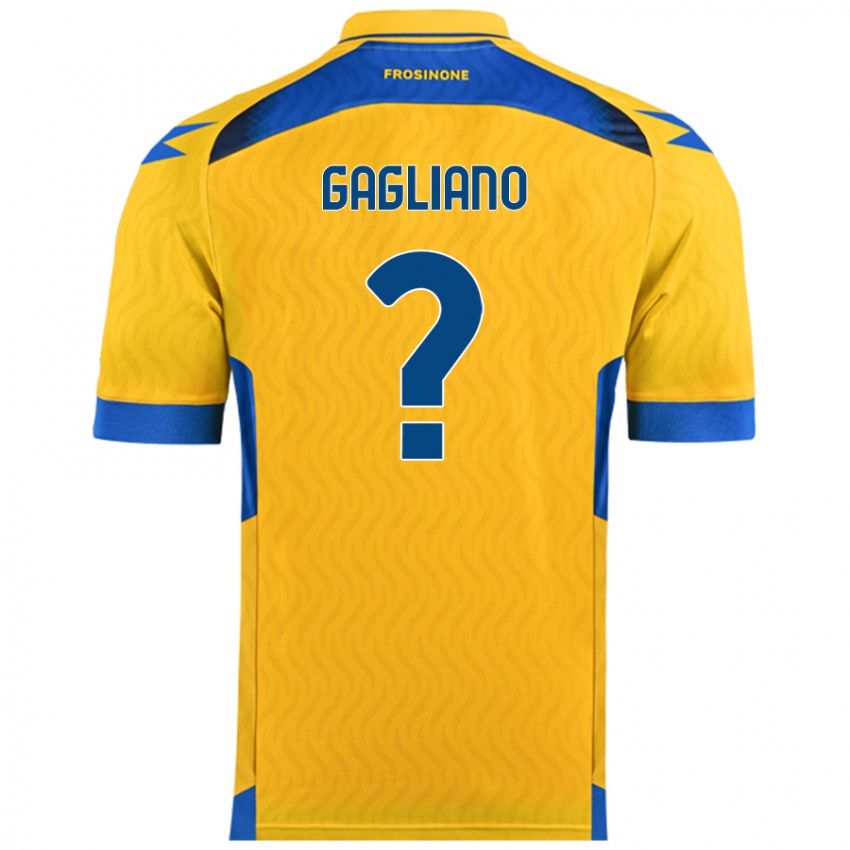 Niño Camiseta Mattia Gagliano #0 Amarillo 1ª Equipación 2024/25 La Camisa