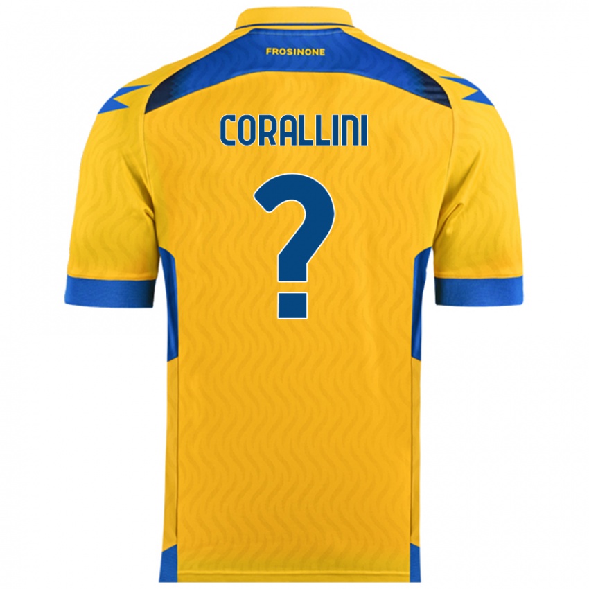 Niño Camiseta Riccardo Corallini #0 Amarillo 1ª Equipación 2024/25 La Camisa