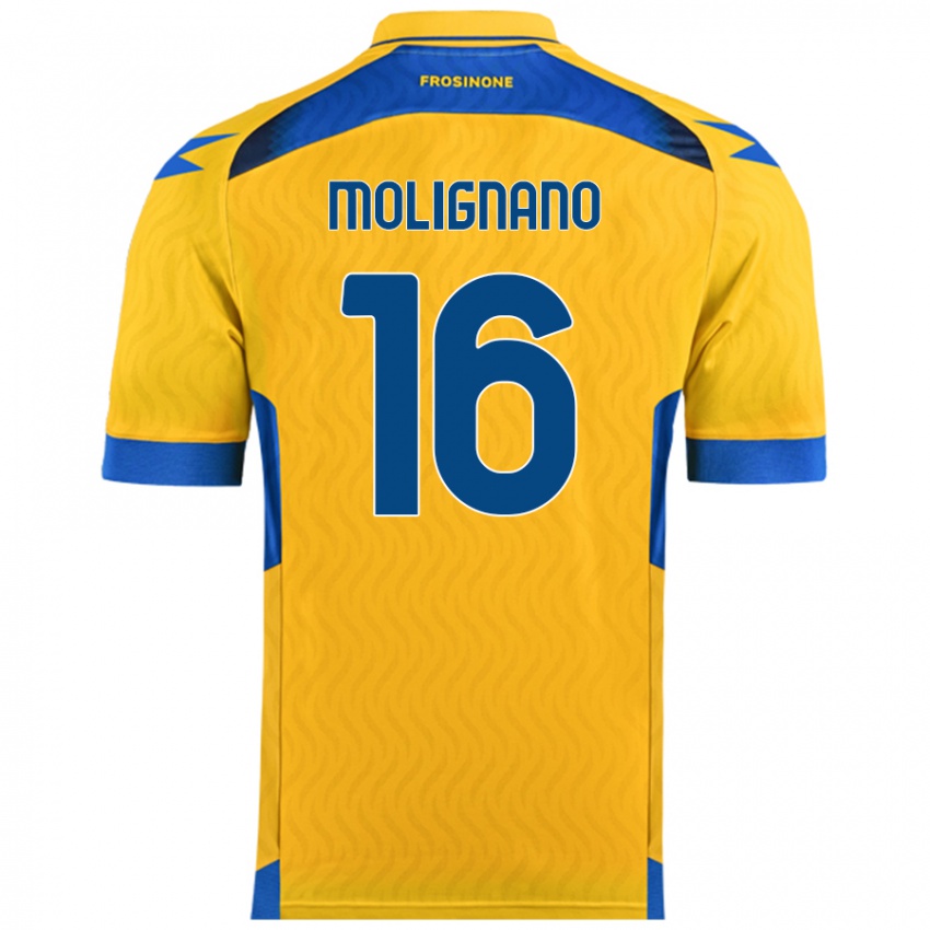 Niño Camiseta Gaetano Molignano #16 Amarillo 1ª Equipación 2024/25 La Camisa