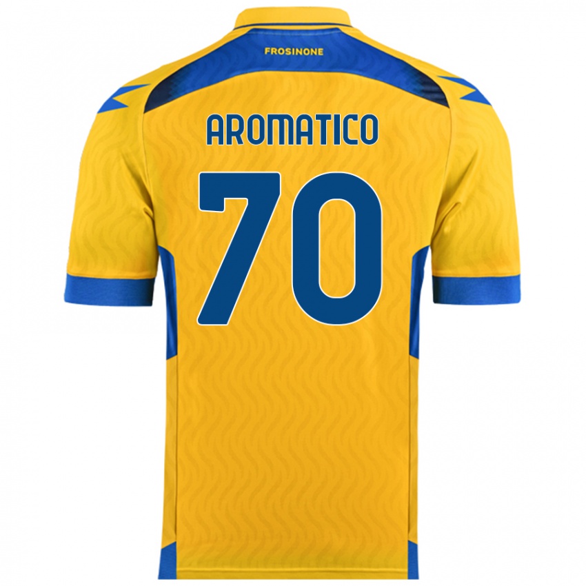 Niño Camiseta Raul Aromatico #70 Amarillo 1ª Equipación 2024/25 La Camisa