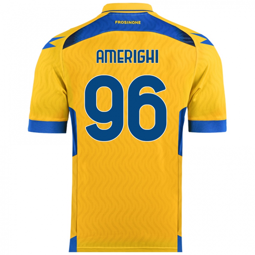 Niño Camiseta Igor Amerighi #96 Amarillo 1ª Equipación 2024/25 La Camisa