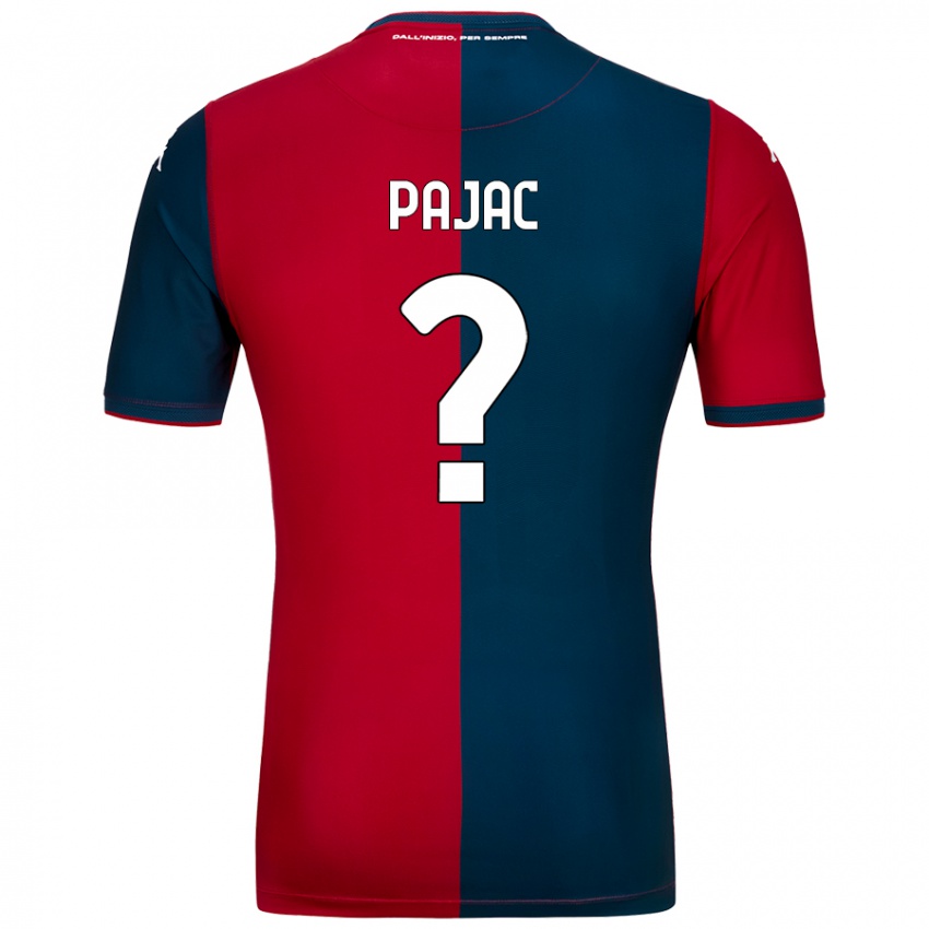 Niño Camiseta Marko Pajac #0 Rojo Azul Oscuro 1ª Equipación 2024/25 La Camisa