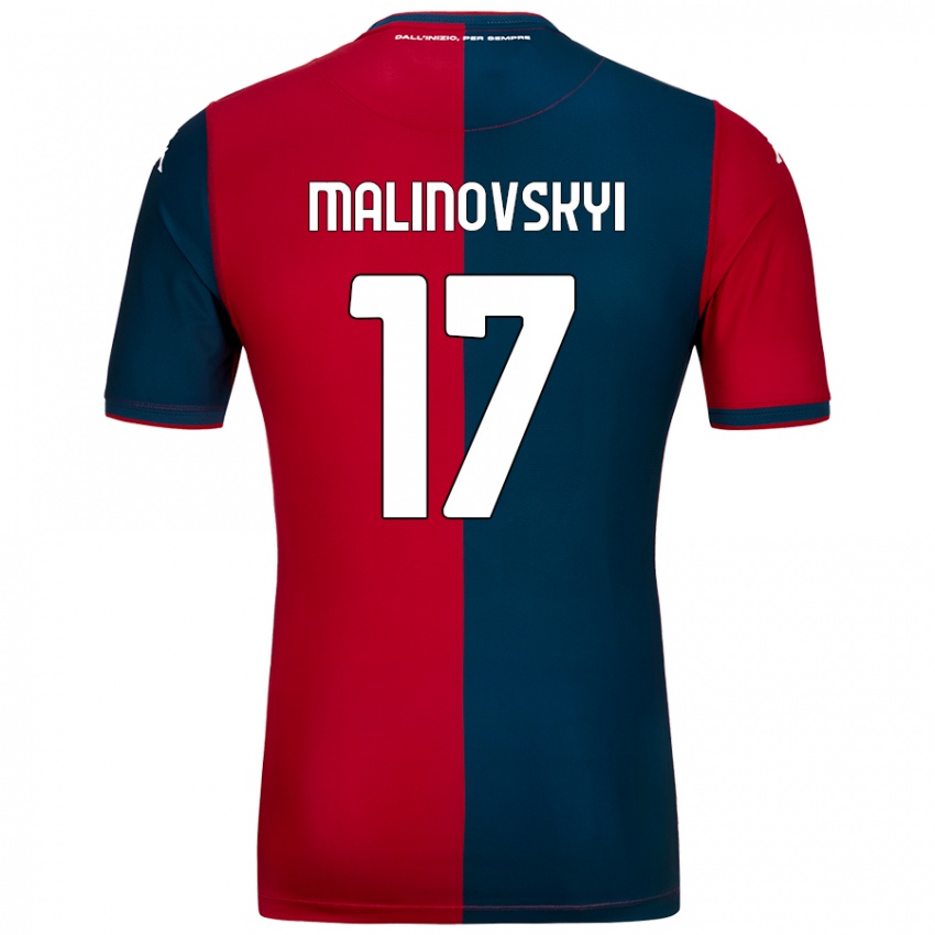 Niño Camiseta Ruslan Malinovskyi #17 Rojo Azul Oscuro 1ª Equipación 2024/25 La Camisa