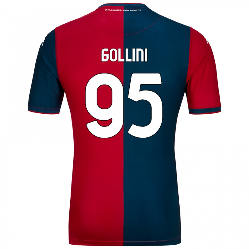 Niño Camiseta Pierluigi Gollini #95 Rojo Azul Oscuro 1ª Equipación 2024/25 La Camisa