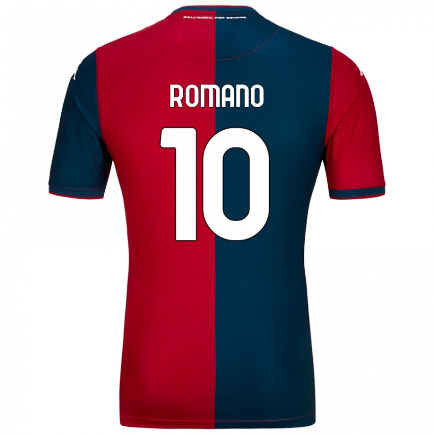 Niño Camiseta Marco Romano #10 Rojo Azul Oscuro 1ª Equipación 2024/25 La Camisa