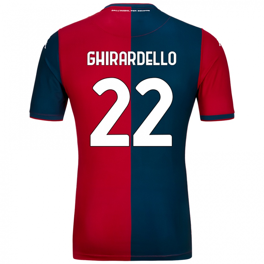 Niño Camiseta Tommaso Ghirardello #22 Rojo Azul Oscuro 1ª Equipación 2024/25 La Camisa