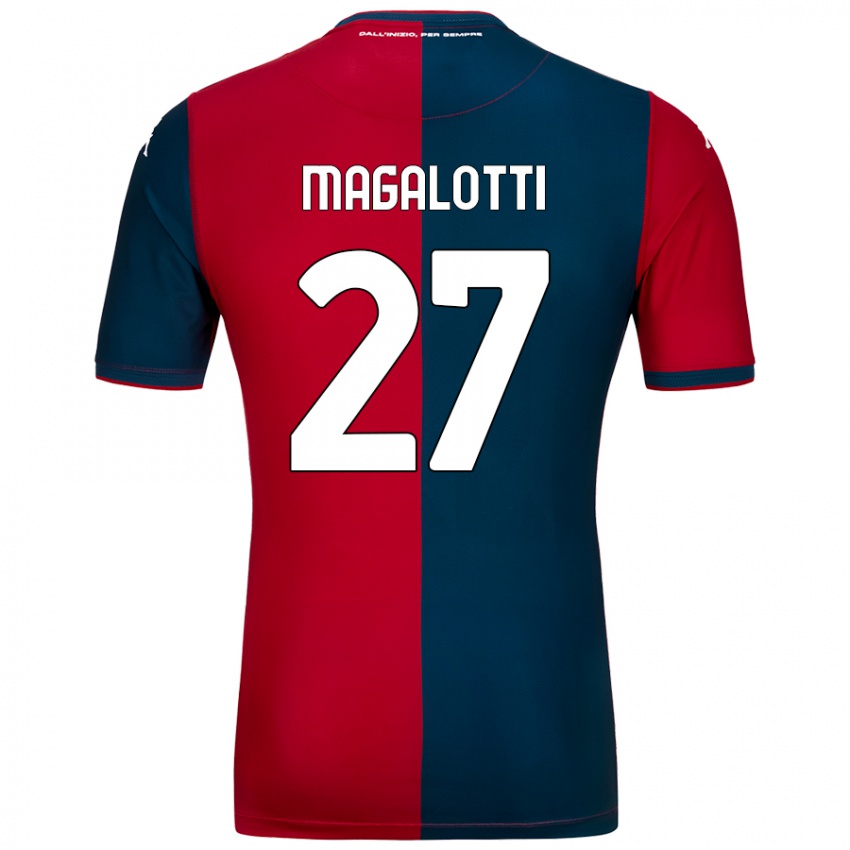 Niño Camiseta Gabriele Magalotti #27 Rojo Azul Oscuro 1ª Equipación 2024/25 La Camisa