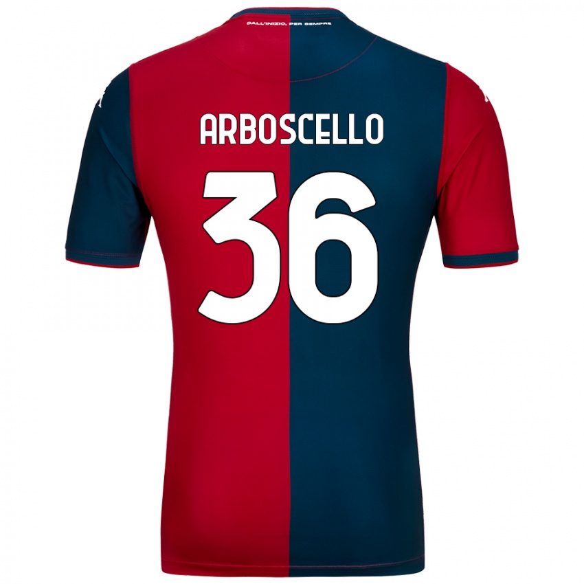 Niño Camiseta Riccardo Arboscello #36 Rojo Azul Oscuro 1ª Equipación 2024/25 La Camisa