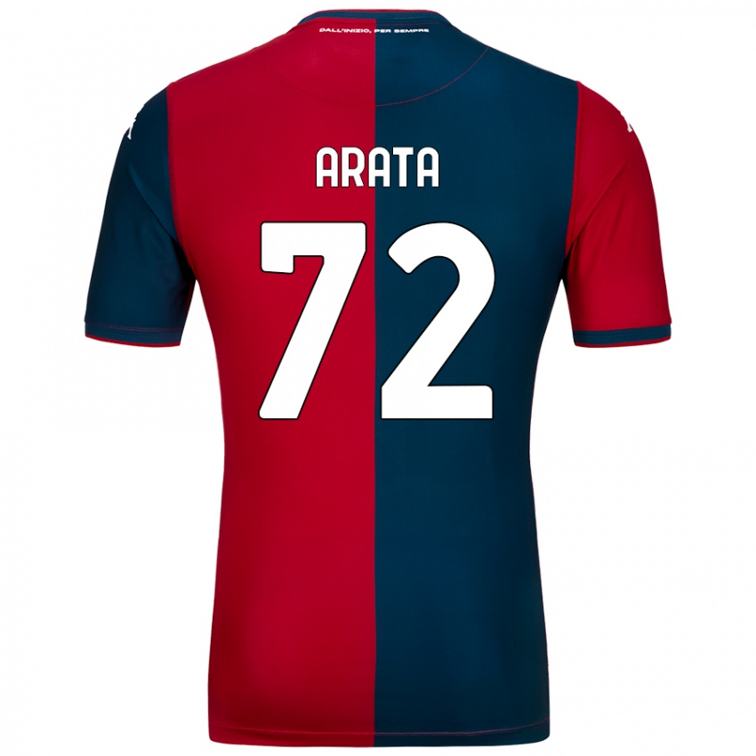 Niño Camiseta Stefano Arata #72 Rojo Azul Oscuro 1ª Equipación 2024/25 La Camisa