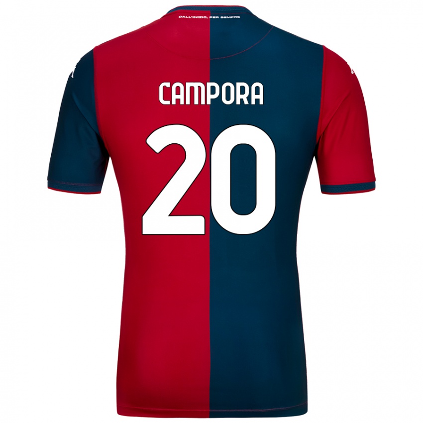 Niño Camiseta Alice Campora #20 Rojo Azul Oscuro 1ª Equipación 2024/25 La Camisa