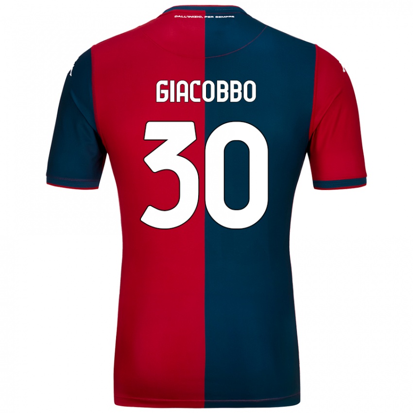 Niño Camiseta Giulia Giacobbo #30 Rojo Azul Oscuro 1ª Equipación 2024/25 La Camisa