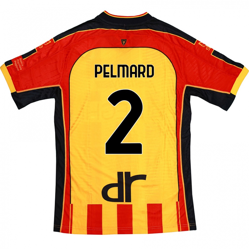 Niño Camiseta Andy Pelmard #2 Amarillo Rojo 1ª Equipación 2024/25 La Camisa