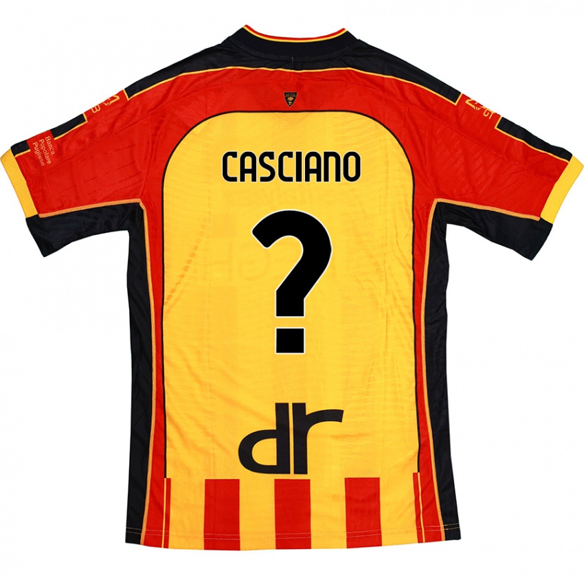 Niño Camiseta Emmanuel Casciano #0 Amarillo Rojo 1ª Equipación 2024/25 La Camisa