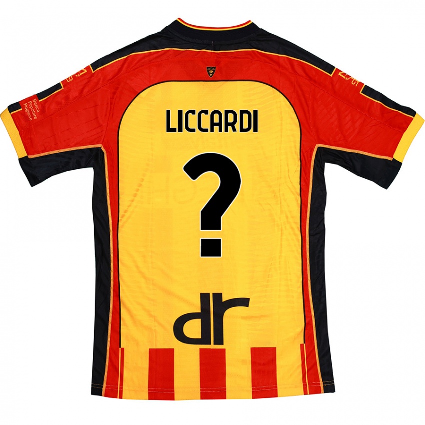 Niño Camiseta Thomas Liccardi #0 Amarillo Rojo 1ª Equipación 2024/25 La Camisa