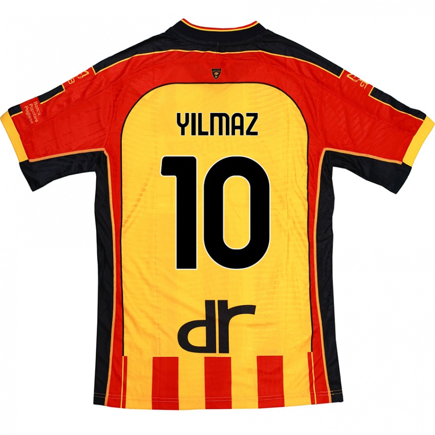 Niño Camiseta Enes Yilmaz #10 Amarillo Rojo 1ª Equipación 2024/25 La Camisa