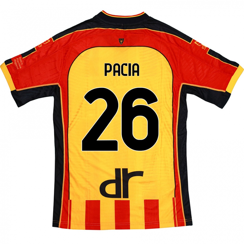 Niño Camiseta Fabiano Pacia #26 Amarillo Rojo 1ª Equipación 2024/25 La Camisa