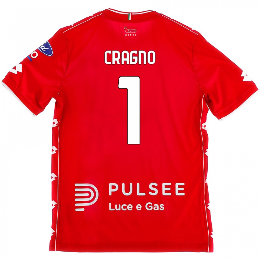 Niño Camiseta Alessio Cragno #1 Rojo Blanco 1ª Equipación 2024/25 La Camisa