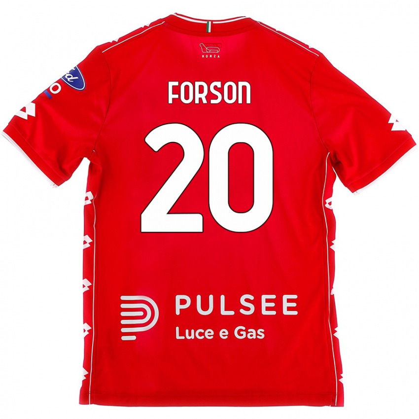 Niño Camiseta Omari Forson #20 Rojo Blanco 1ª Equipación 2024/25 La Camisa