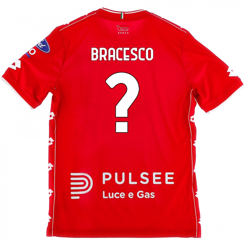 Niño Camiseta Riccardo Bracesco #0 Rojo Blanco 1ª Equipación 2024/25 La Camisa