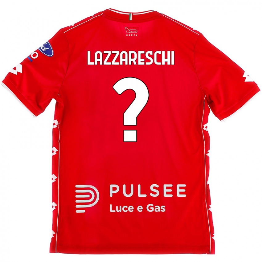 Niño Camiseta Andrea Lazzareschi #0 Rojo Blanco 1ª Equipación 2024/25 La Camisa