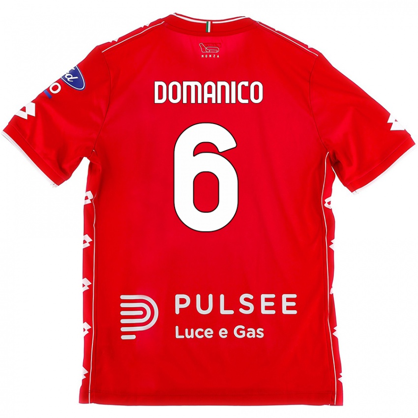 Niño Camiseta Saverio Domanico #6 Rojo Blanco 1ª Equipación 2024/25 La Camisa