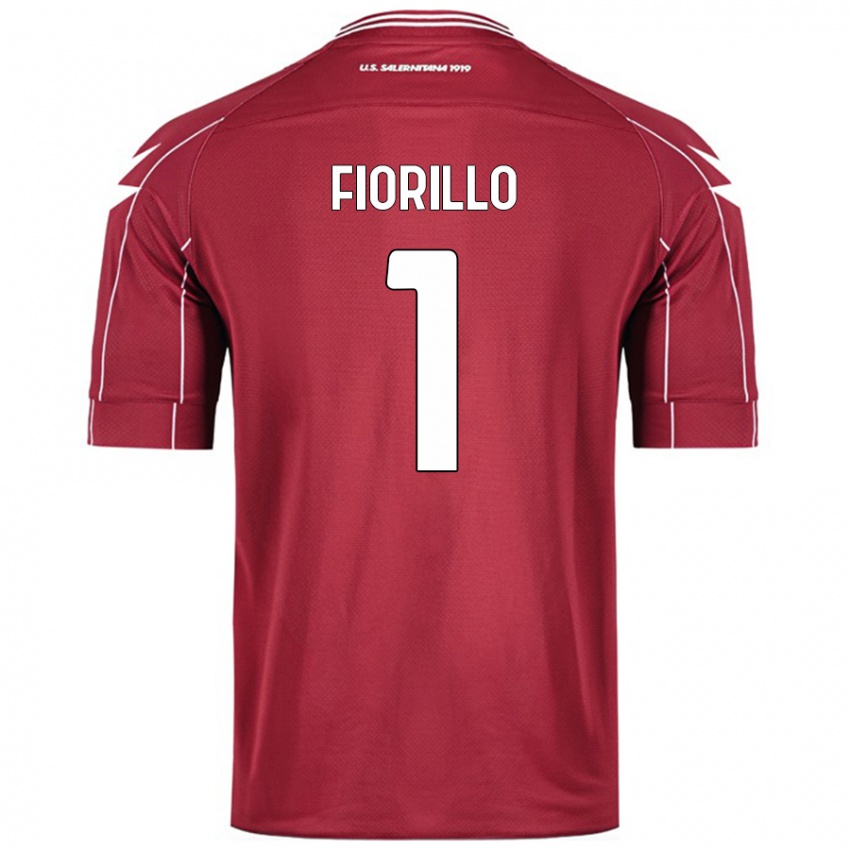 Niño Camiseta Vincenzo Fiorillo #1 Borgoña 1ª Equipación 2024/25 La Camisa