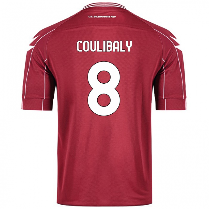 Niño Camiseta Mamadou Coulibaly #8 Borgoña 1ª Equipación 2024/25 La Camisa