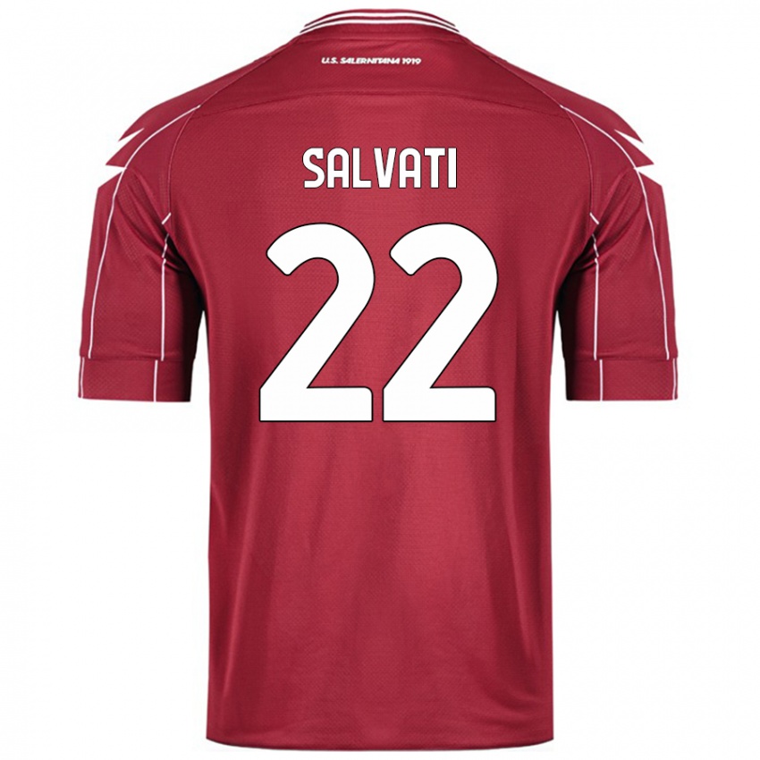 Niño Camiseta Gregorio Salvati #22 Borgoña 1ª Equipación 2024/25 La Camisa