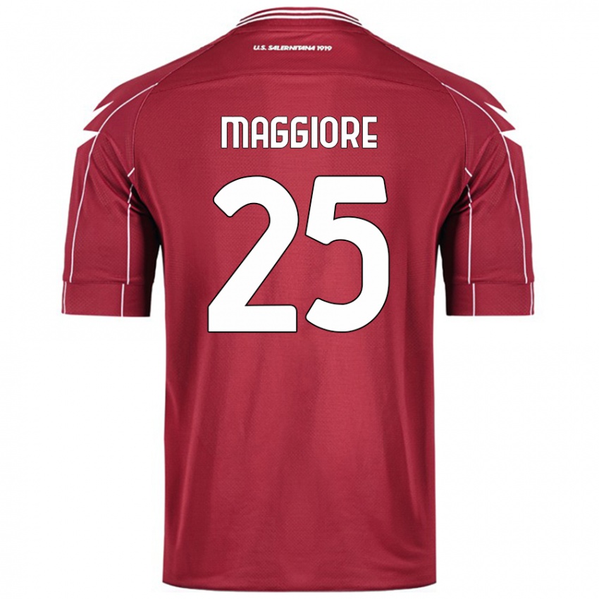 Niño Camiseta Giulio Maggiore #25 Borgoña 1ª Equipación 2024/25 La Camisa