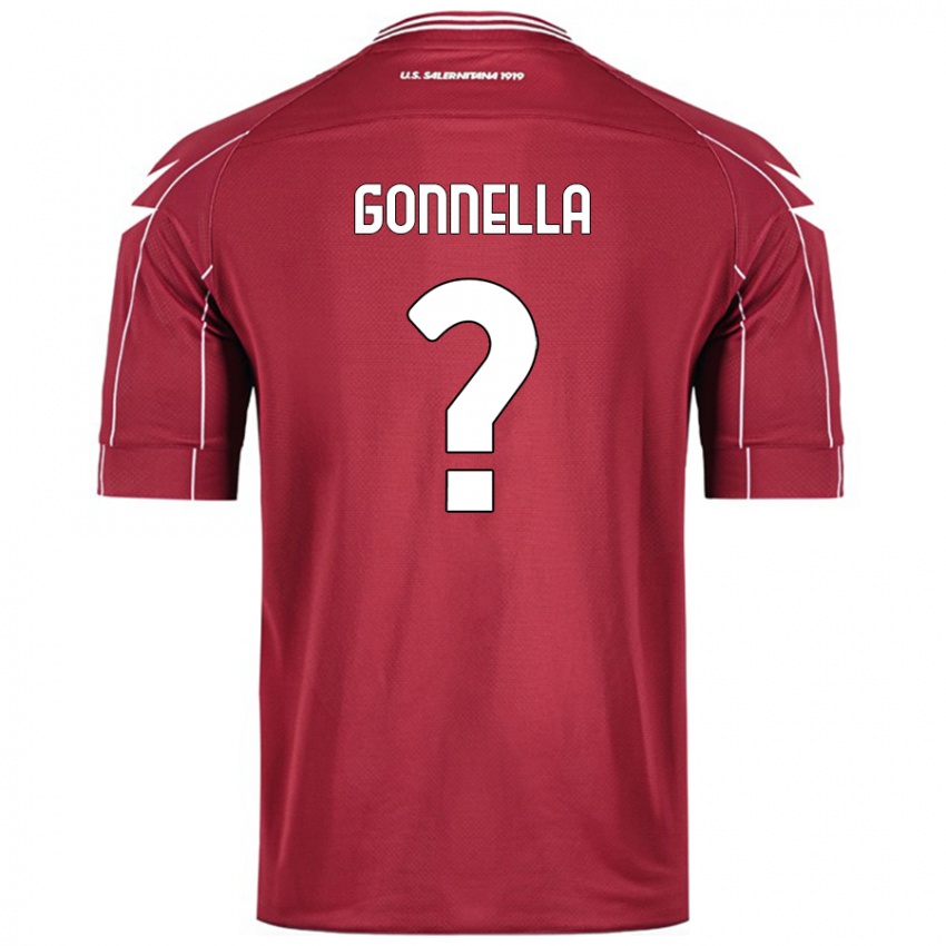 Niño Camiseta Andrea Gonnella #0 Borgoña 1ª Equipación 2024/25 La Camisa