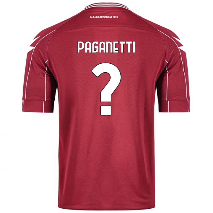 Niño Camiseta Giacomo Paganetti #0 Borgoña 1ª Equipación 2024/25 La Camisa