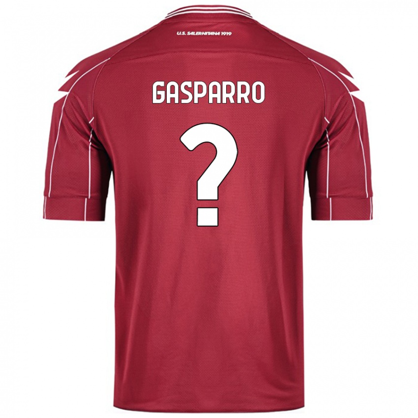 Niño Camiseta Roberto Gasparro #0 Borgoña 1ª Equipación 2024/25 La Camisa