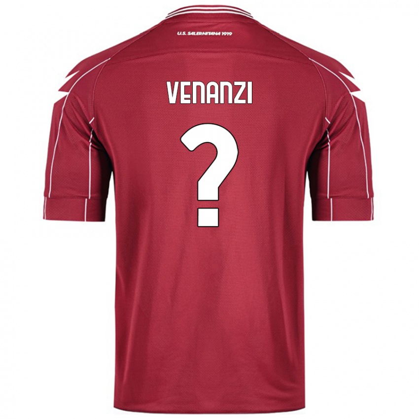 Niño Camiseta Francesco Venanzi #0 Borgoña 1ª Equipación 2024/25 La Camisa