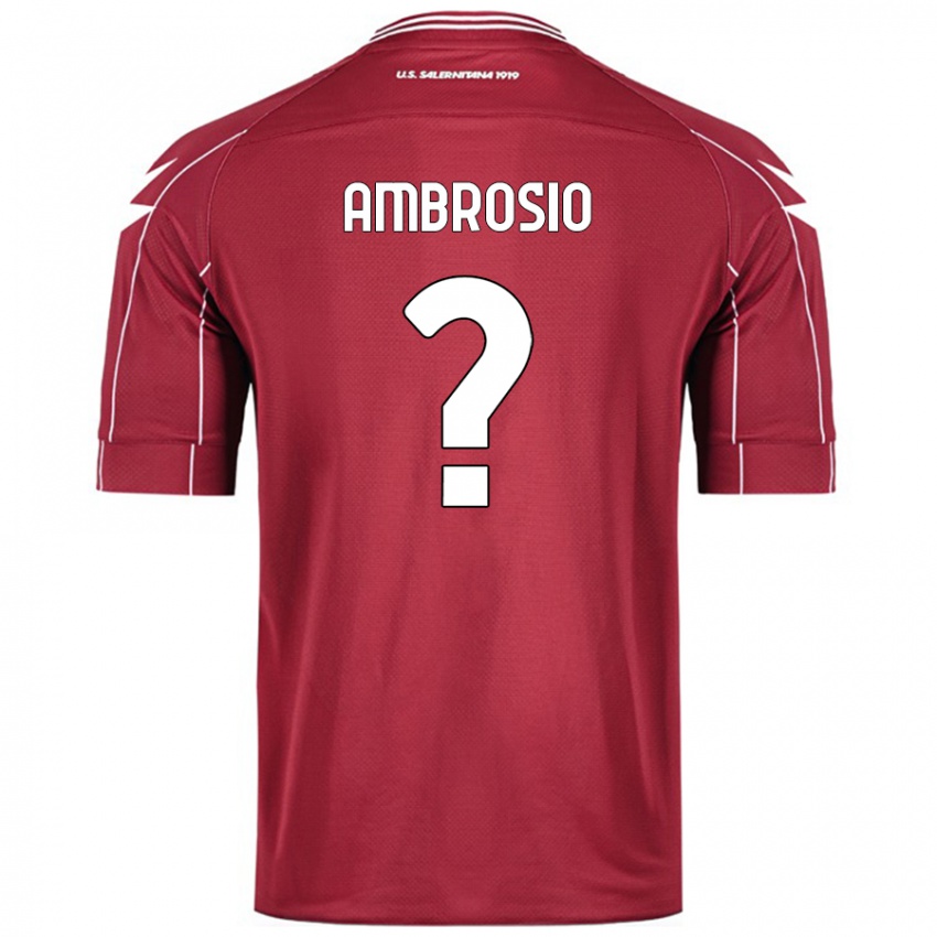 Niño Camiseta Alfonso Ambrosio #0 Borgoña 1ª Equipación 2024/25 La Camisa