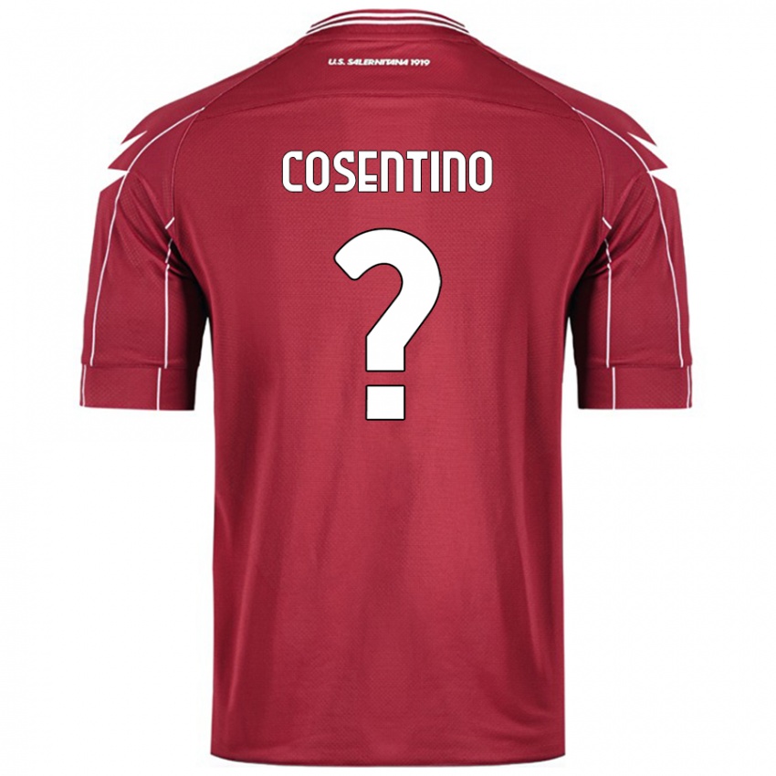 Niño Camiseta Aldo Cosentino #0 Borgoña 1ª Equipación 2024/25 La Camisa