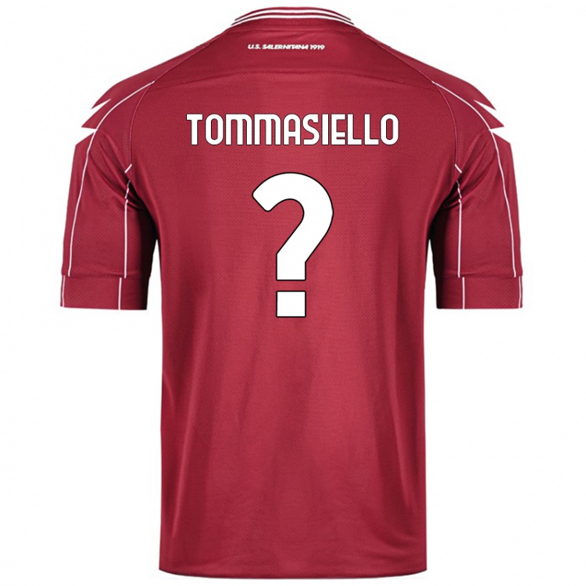 Niño Camiseta Francesco Tommasiello #0 Borgoña 1ª Equipación 2024/25 La Camisa