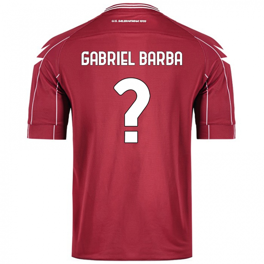 Niño Camiseta Luigi Gabriel Barba #0 Borgoña 1ª Equipación 2024/25 La Camisa