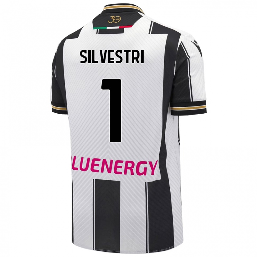 Niño Camiseta Marco Silvestri #1 Blanco Negro 1ª Equipación 2024/25 La Camisa