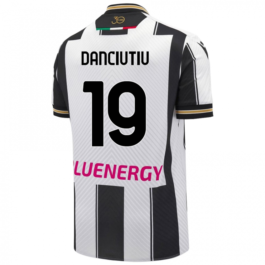 Niño Camiseta Vlad Danciuțiu #19 Blanco Negro 1ª Equipación 2024/25 La Camisa